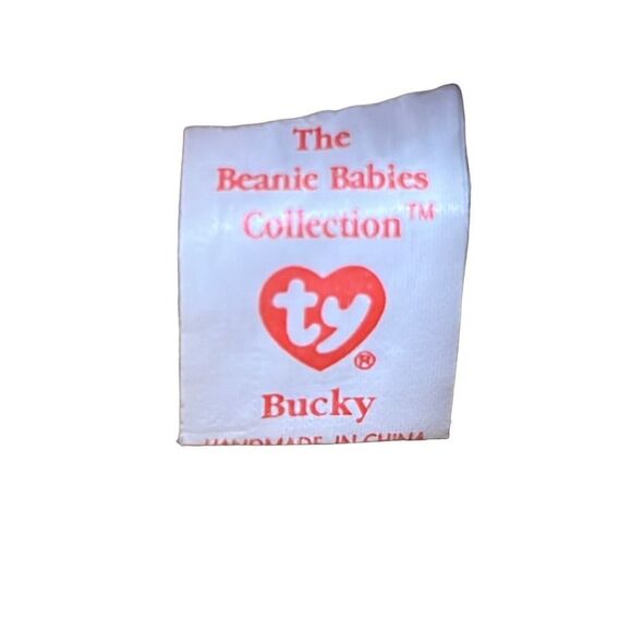 TY Beanie Babies Collection Kids Bucky The Beaver Style 4016 1995 - Picture 7 of 7